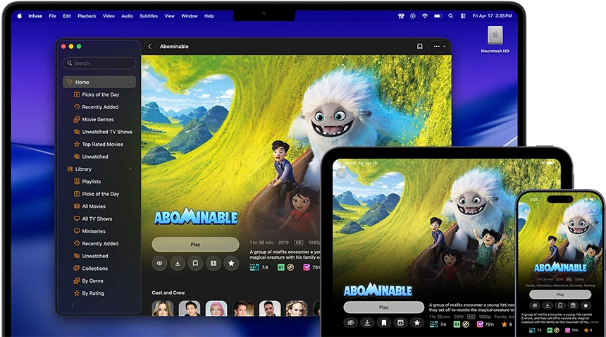 Infuse on Mac, iPad, and iPhone